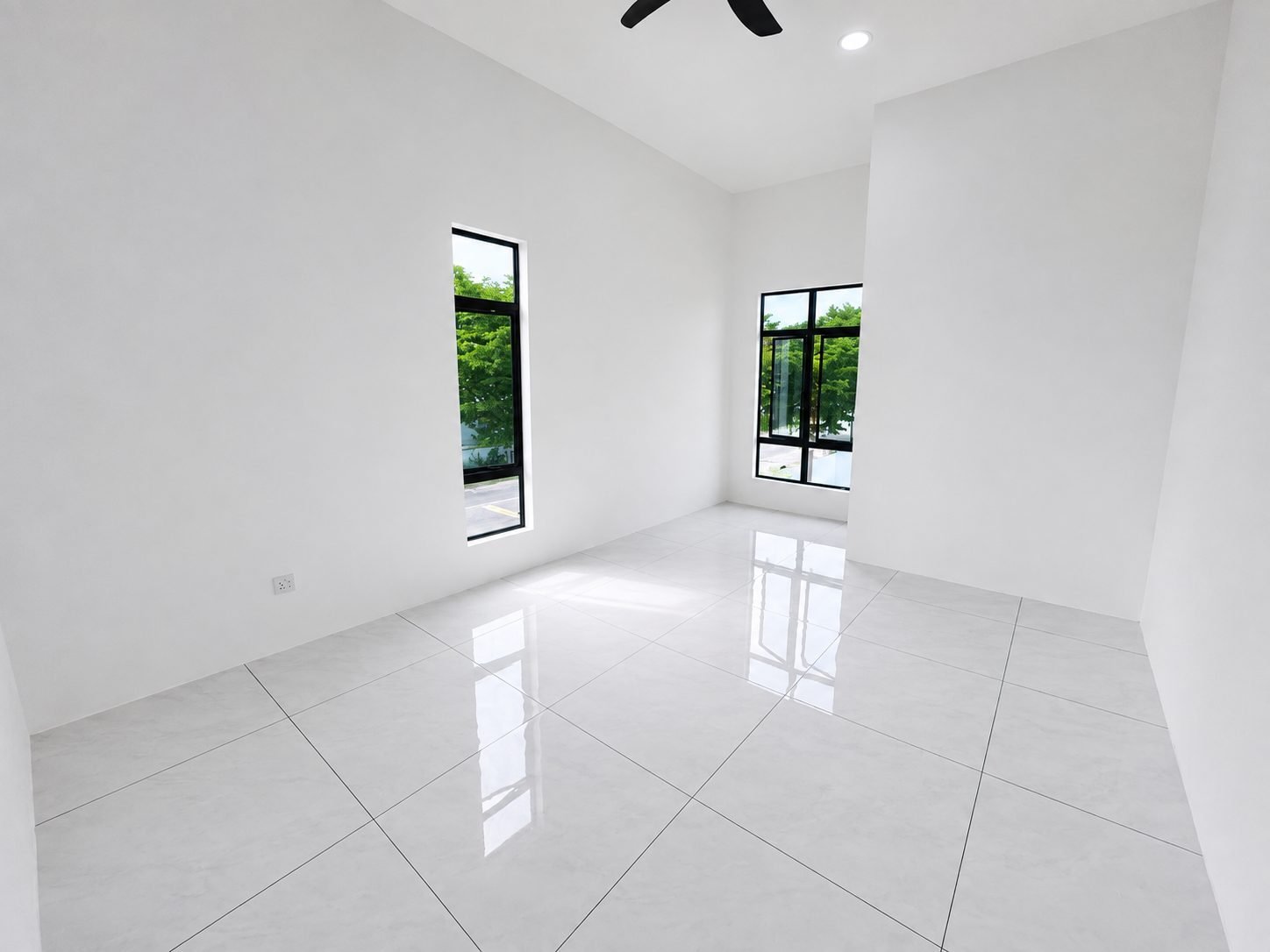 Bedroom with two windows, Ampang Cove semi-detached show house