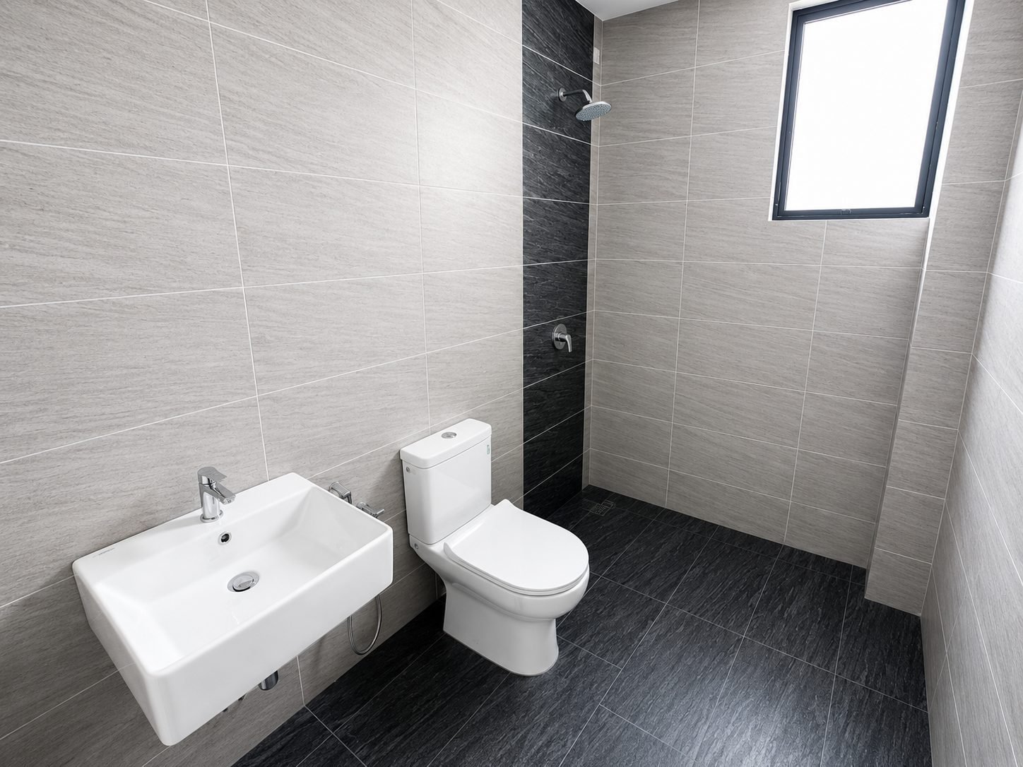 Second bathroom at the Ampang Cove terrace show house, Ipoh