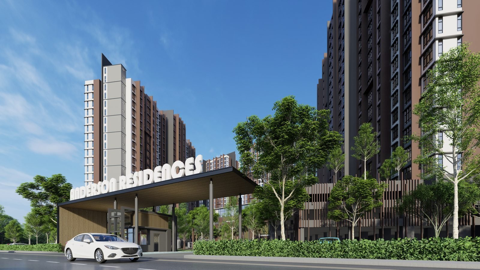 Entrance and arrival canopy at Anderson Residence @ Ipoh (artist impression)