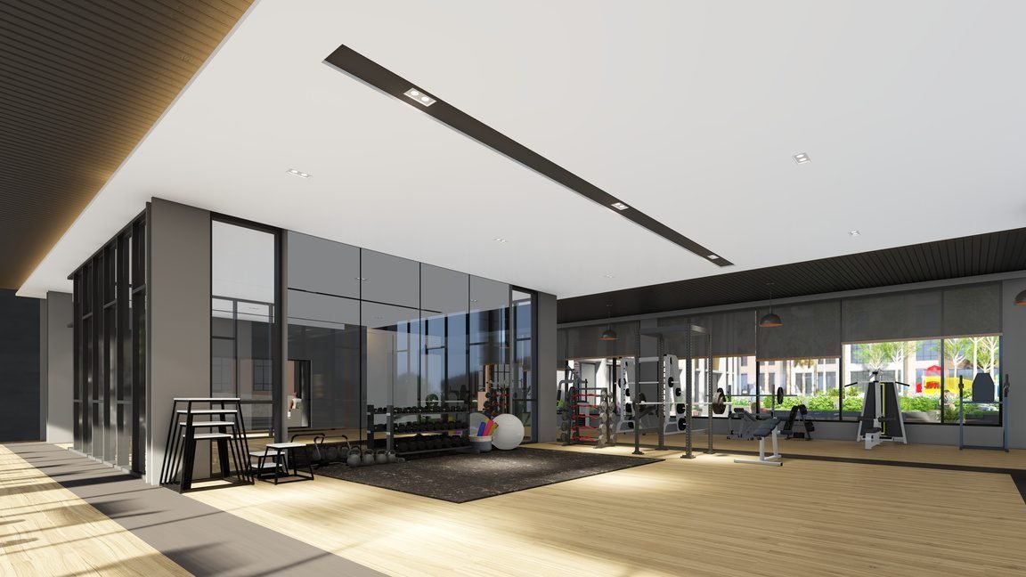 The gymnasium at Anderson Residence, Ipoh