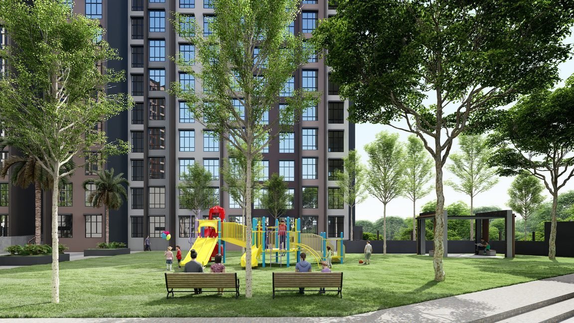 Children's playground and lawn at Anderson Residence, Ipoh