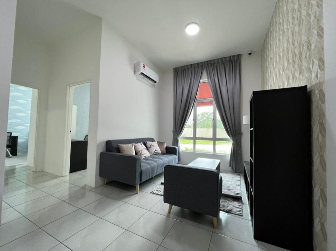 Living area of the 2-bedroom show unit