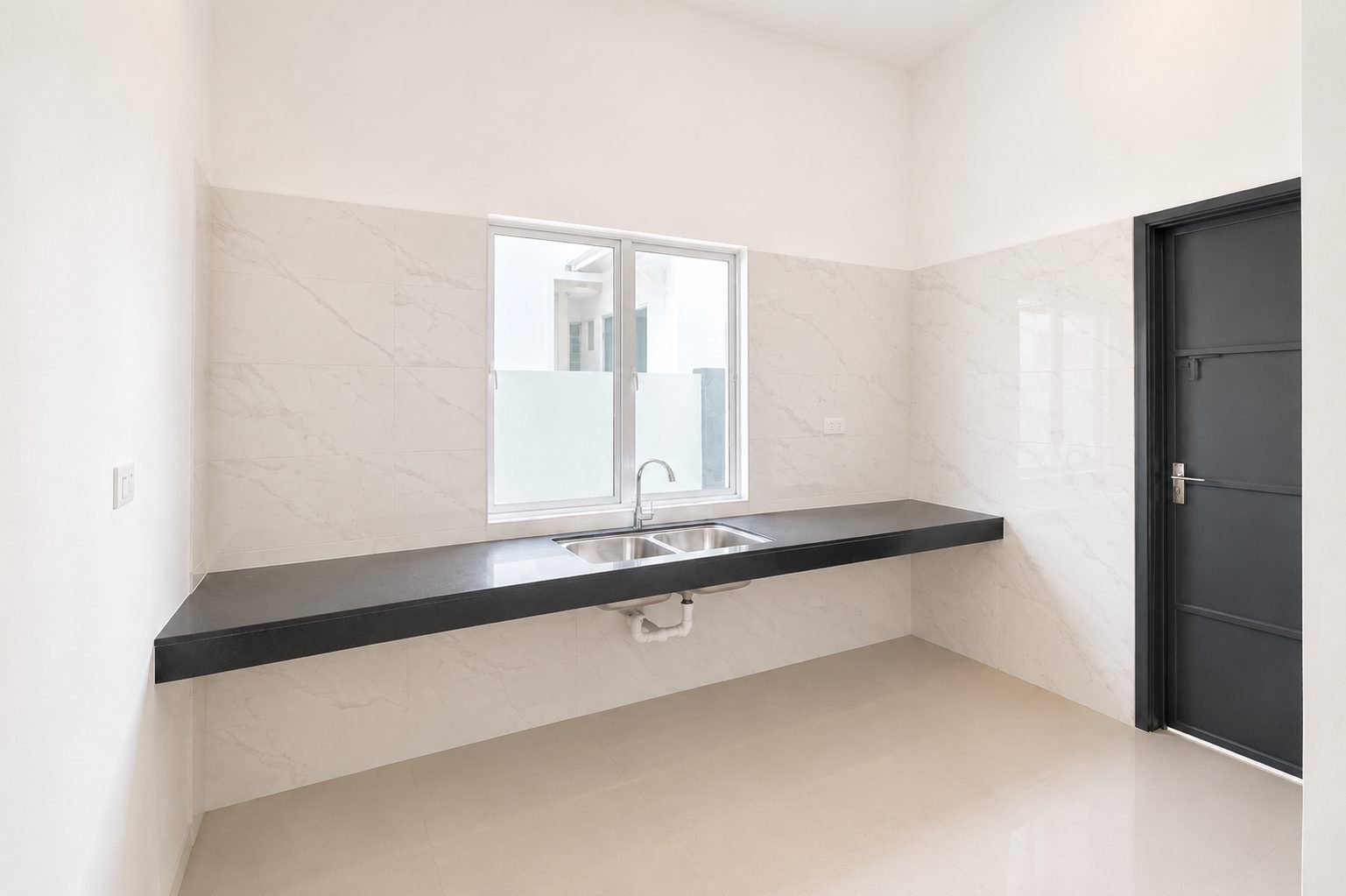 Kitchen with fitted counter and sink, Desa Chemor Impian Phase 1