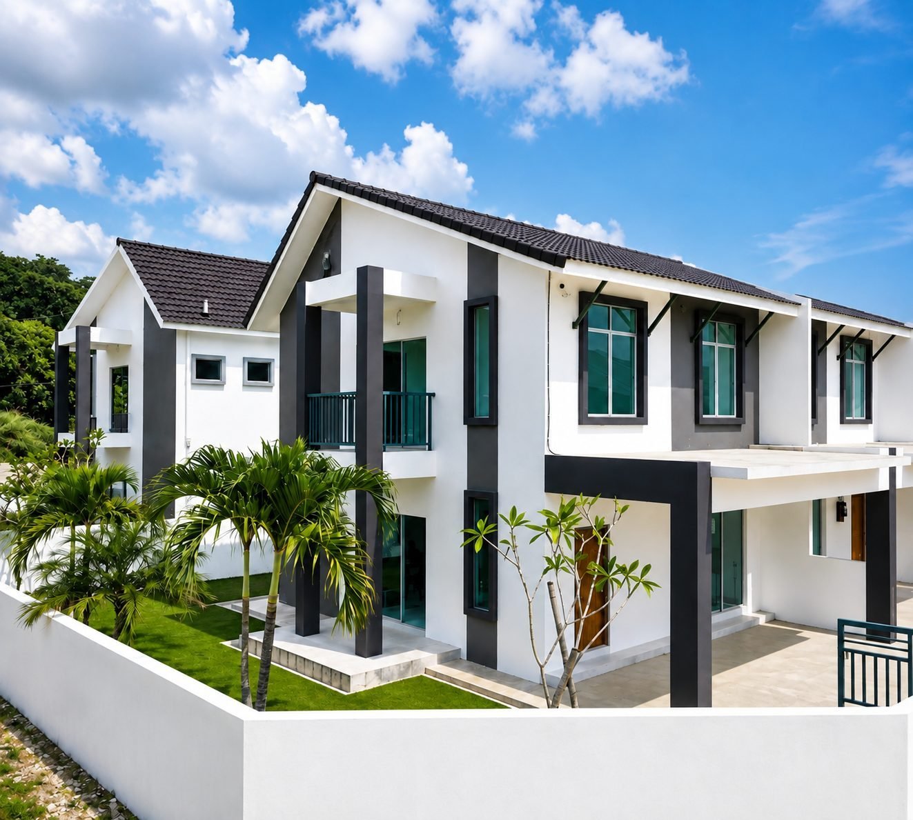 Completed 2-storey cluster terrace houses at Desa Park Chemor, Chemor, Ipoh