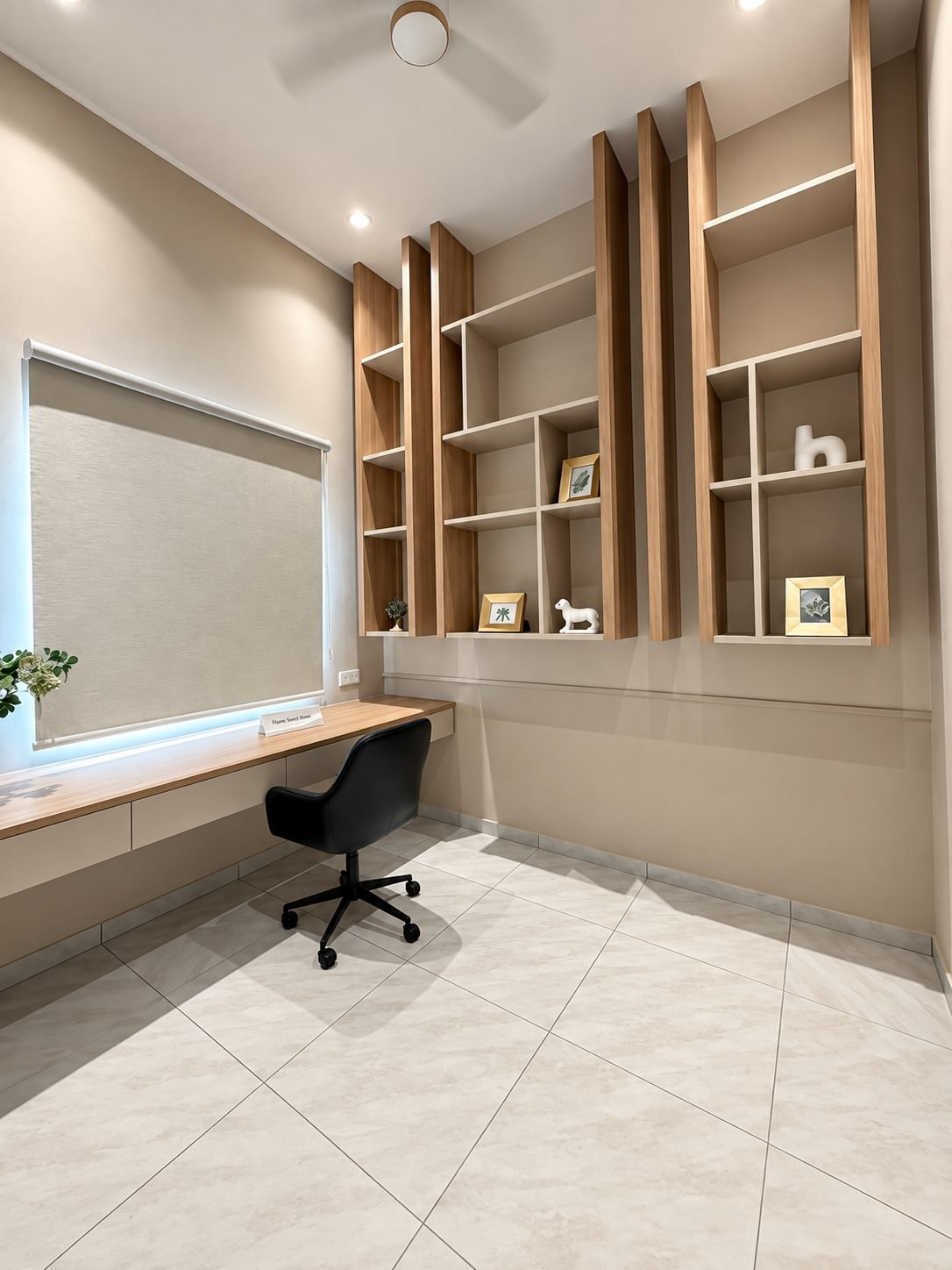 The reading room fitted out as a study, Taman Gopeng Mewah show house