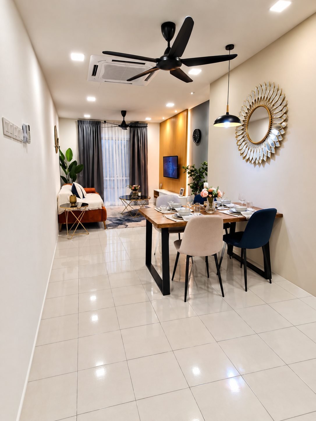 Dining area of the 2-bedroom show unit at Residensi Jati De Meru, Ipoh