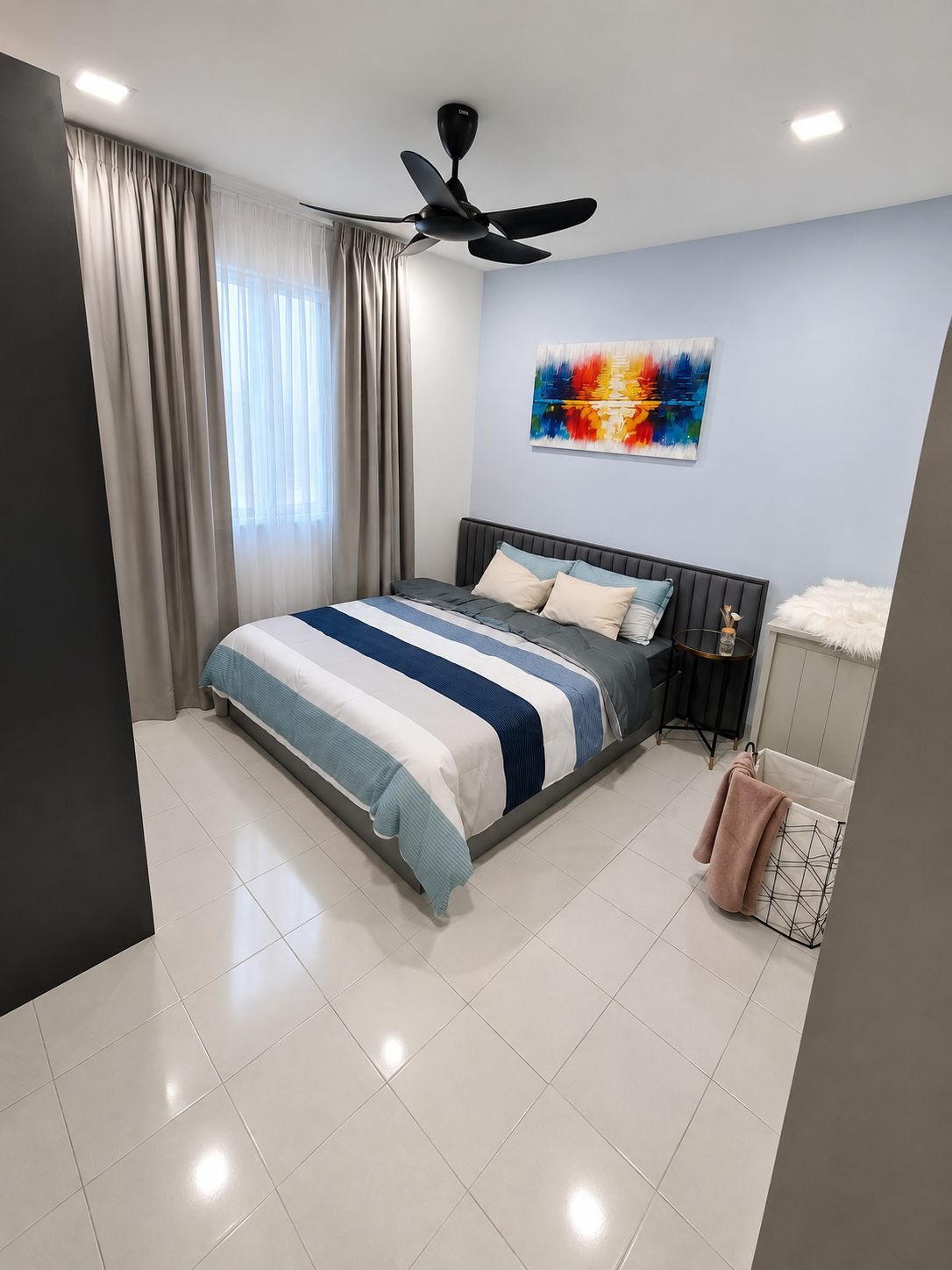 Master bedroom in the Type B show unit at Residensi Jati De Meru, Ipoh