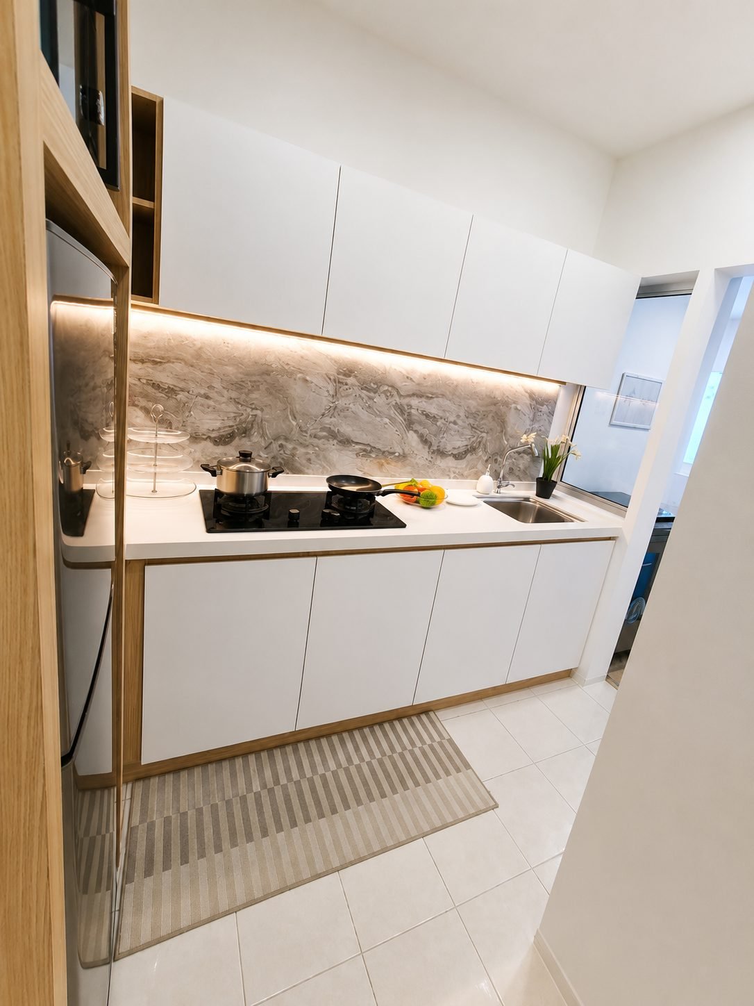 Kitchen in the Type C show unit at Residensi Jati De Meru, Ipoh