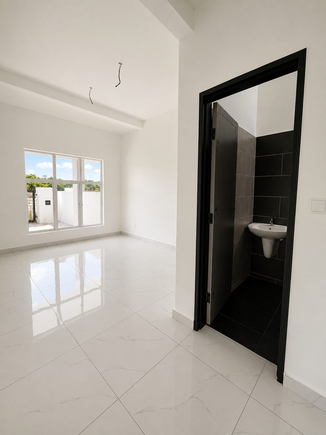 Bedroom with its bathroom alongside, Taman Klebang Ria Type B bare unit