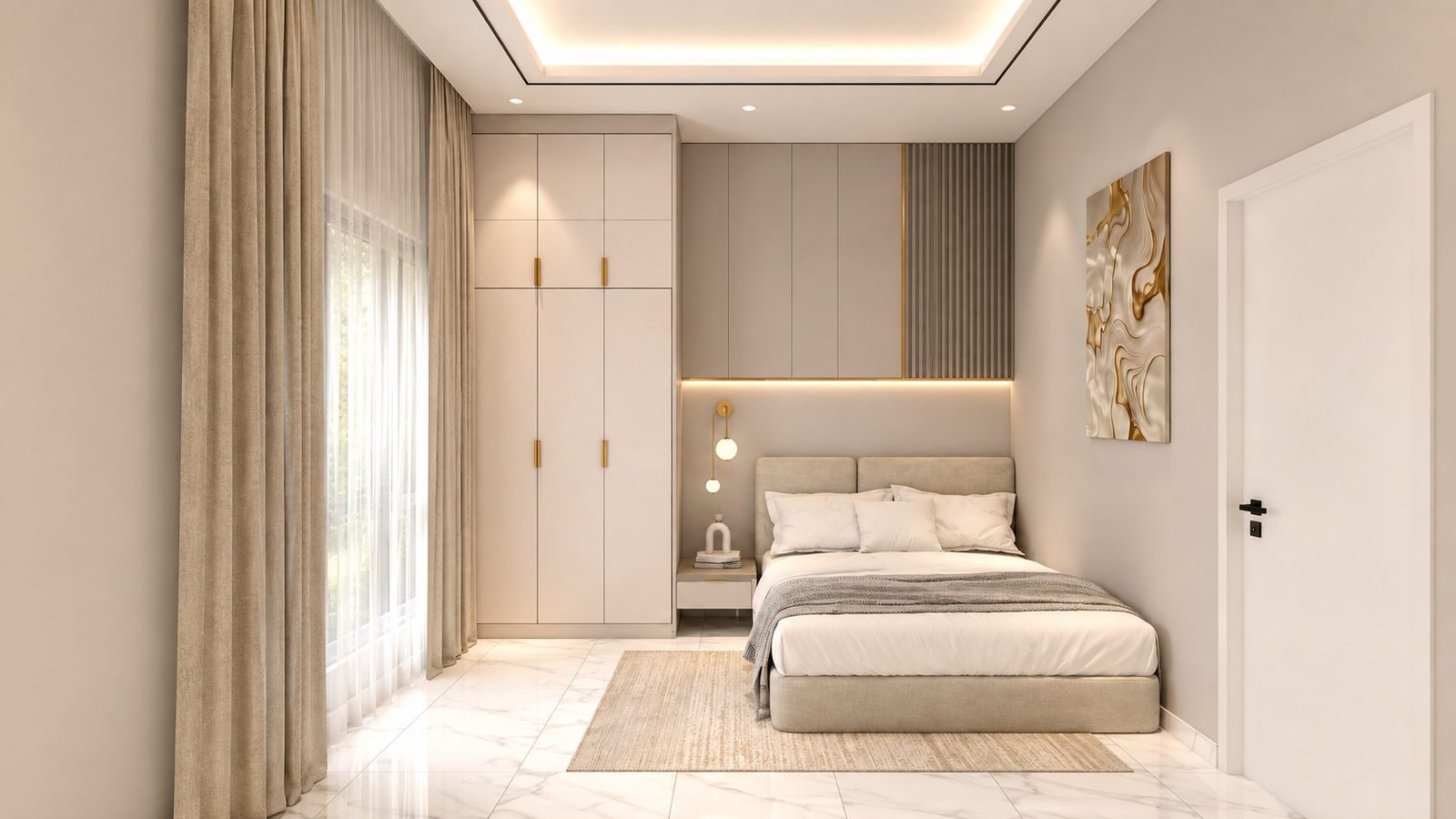 Bedroom with a full-height wardrobe, Taman Klebang Ria Semi-D