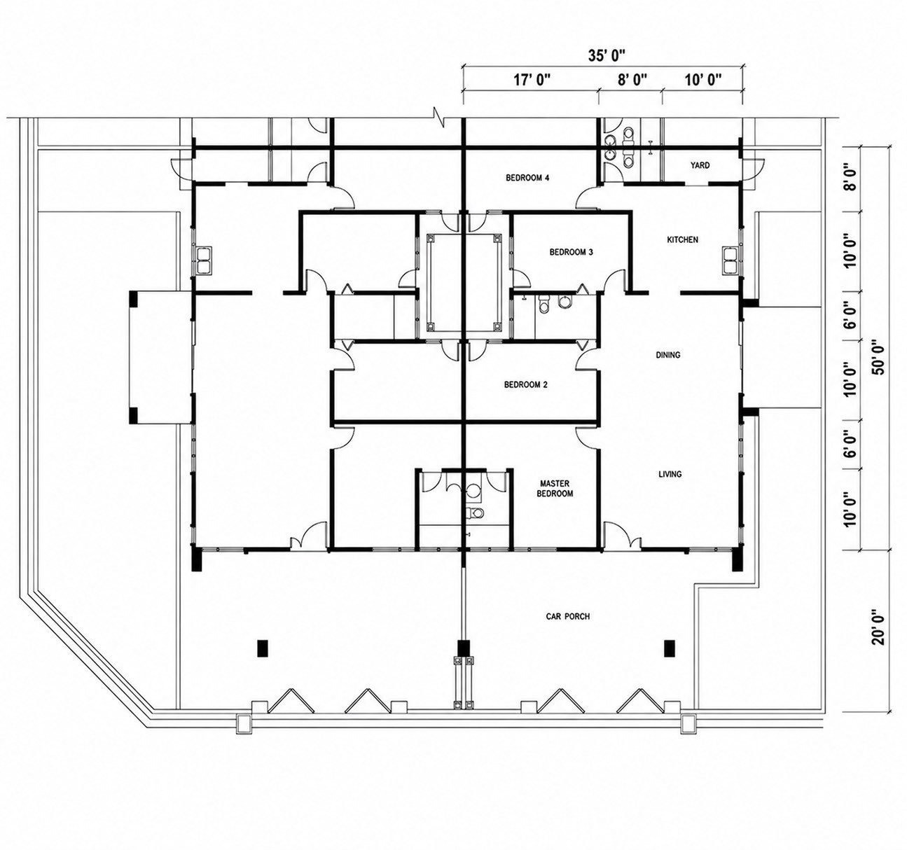 Cluster Semi-D (Single-Storey) — Ground Floor