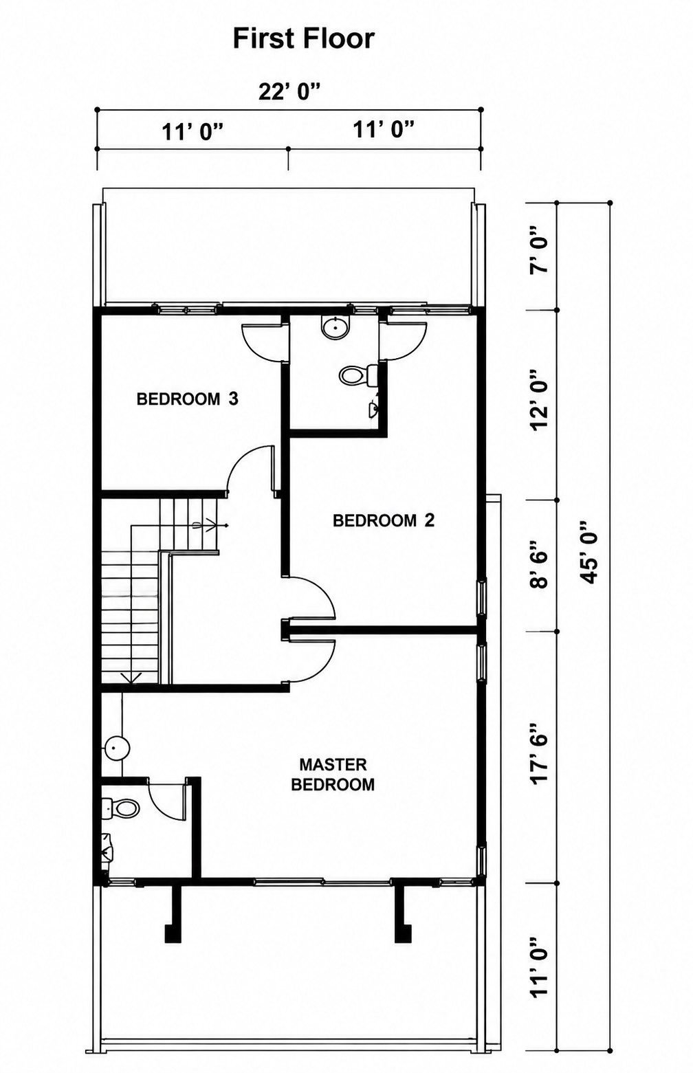 Double-Storey Terrace — End lot with extra land — 1st Floor