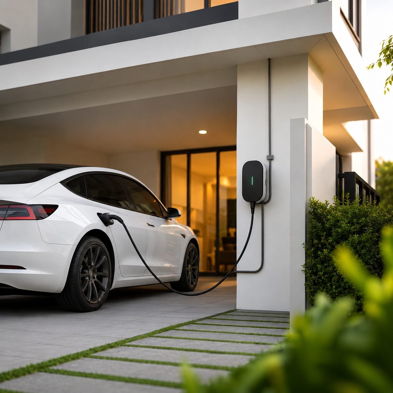 Electric vehicle charging at a Klemeru home