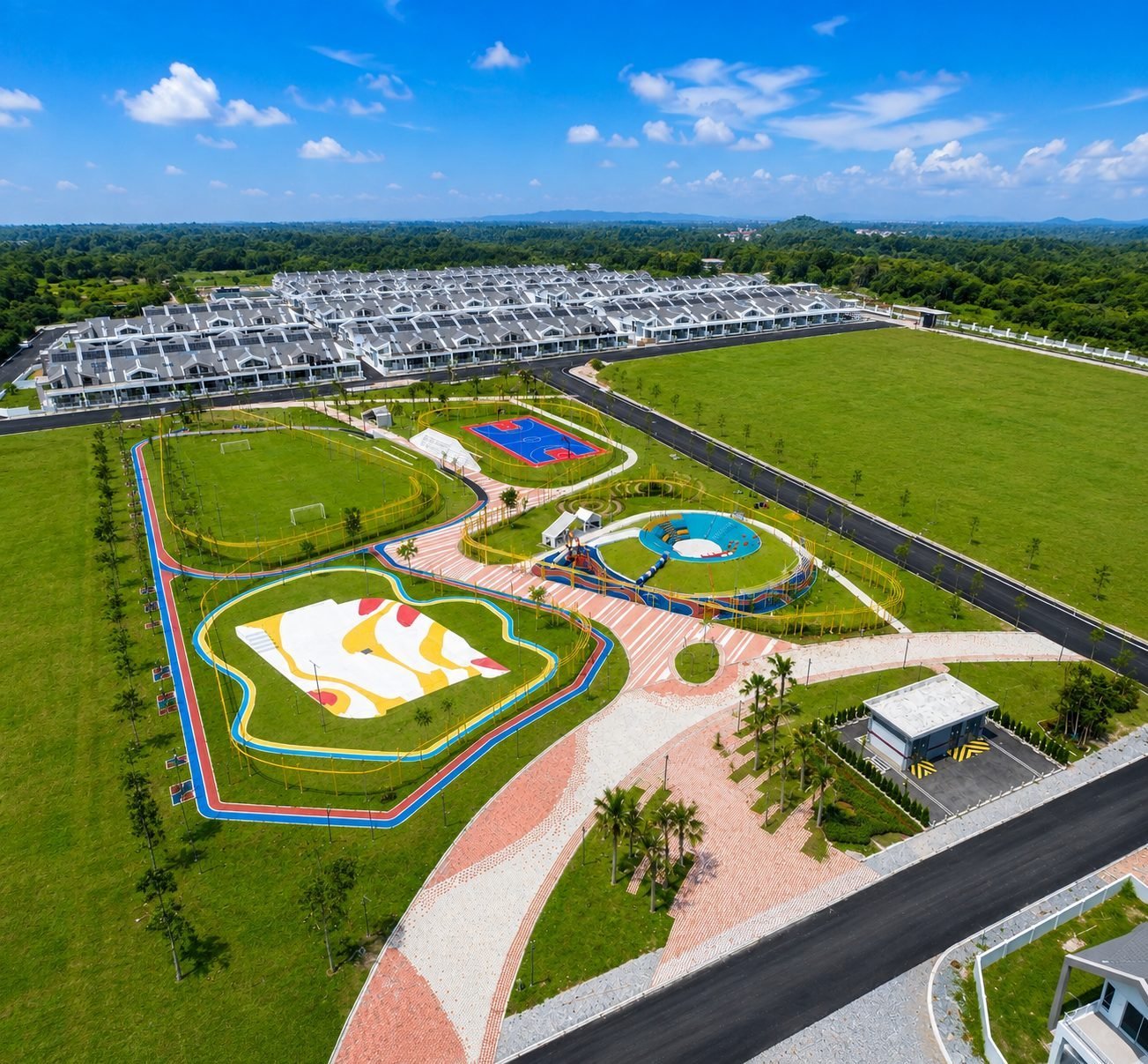 The 4.5-acre central park at Klemeru Township