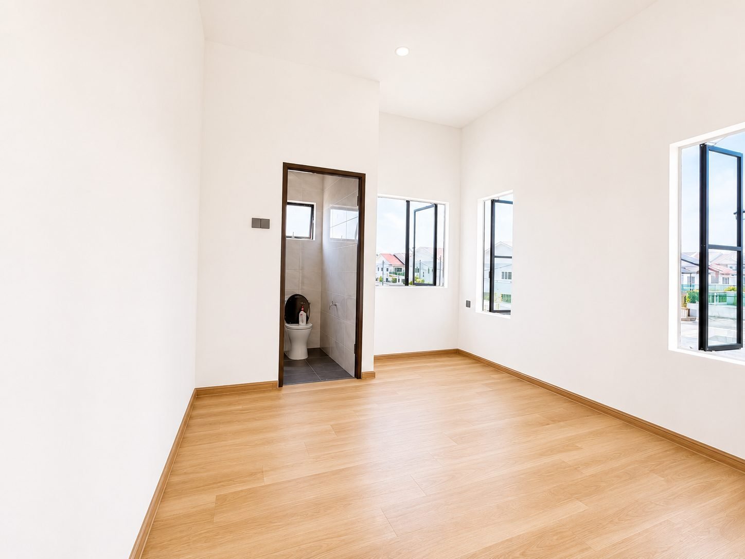 First-floor bedroom at the Taman Lapangan Indah show house, Ipoh