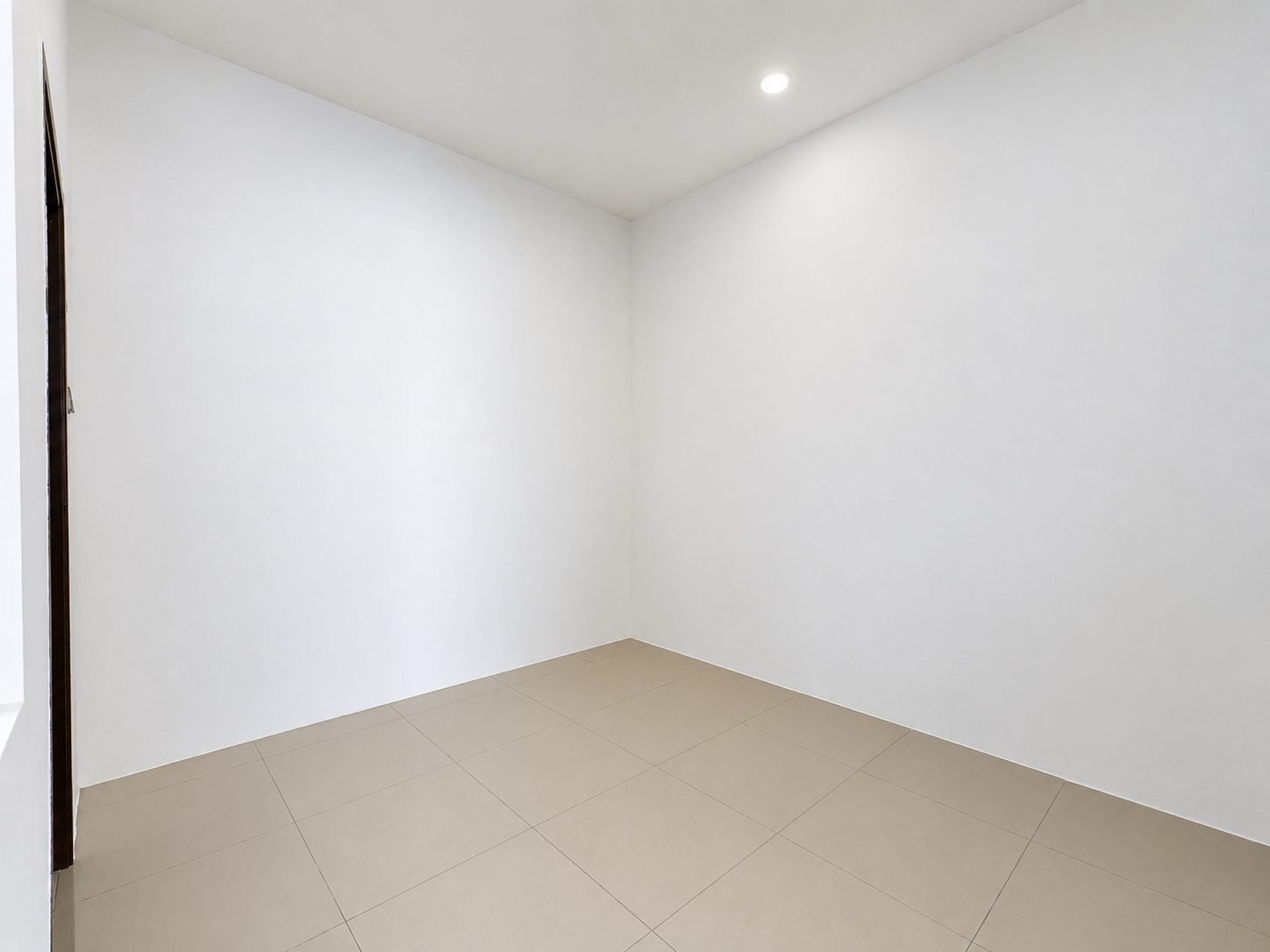 Ground-floor bedroom at the Taman Lapangan Indah show house, Ipoh