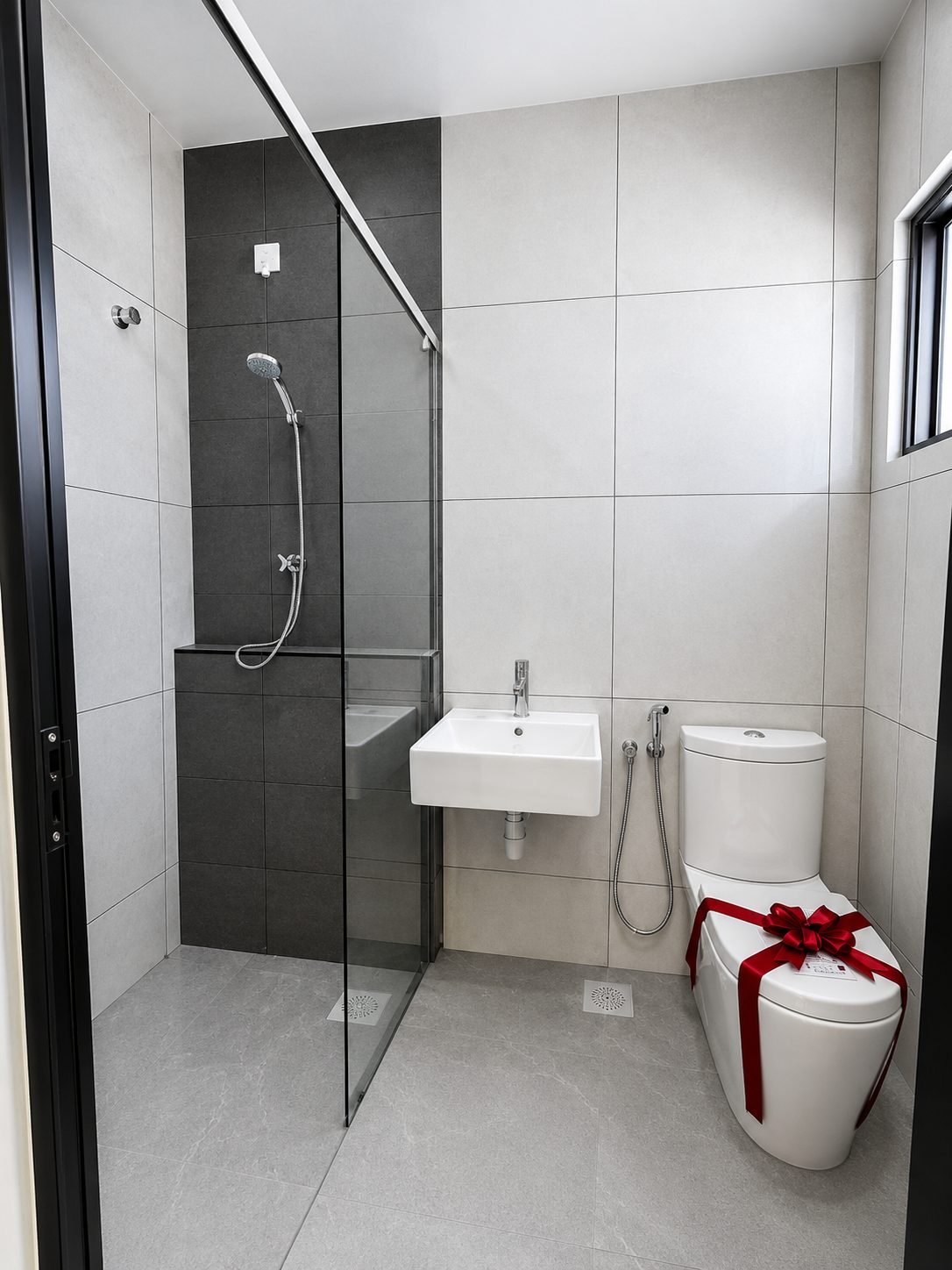 Second bathroom with a walk-in shower, Pearl Garden 1.5-storey show house