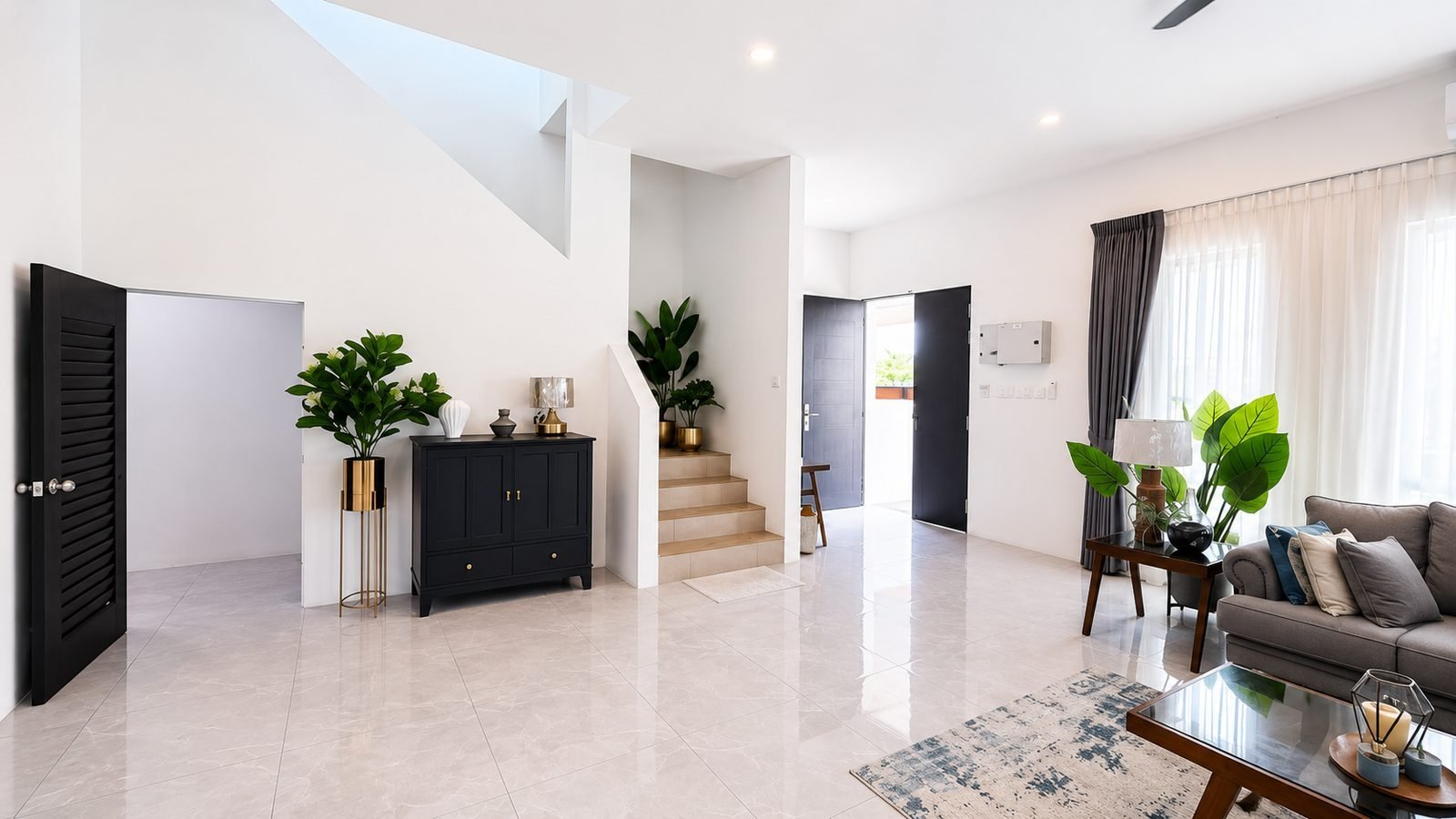 Entrance hall and staircase, Pulai Heights semi-detached show house