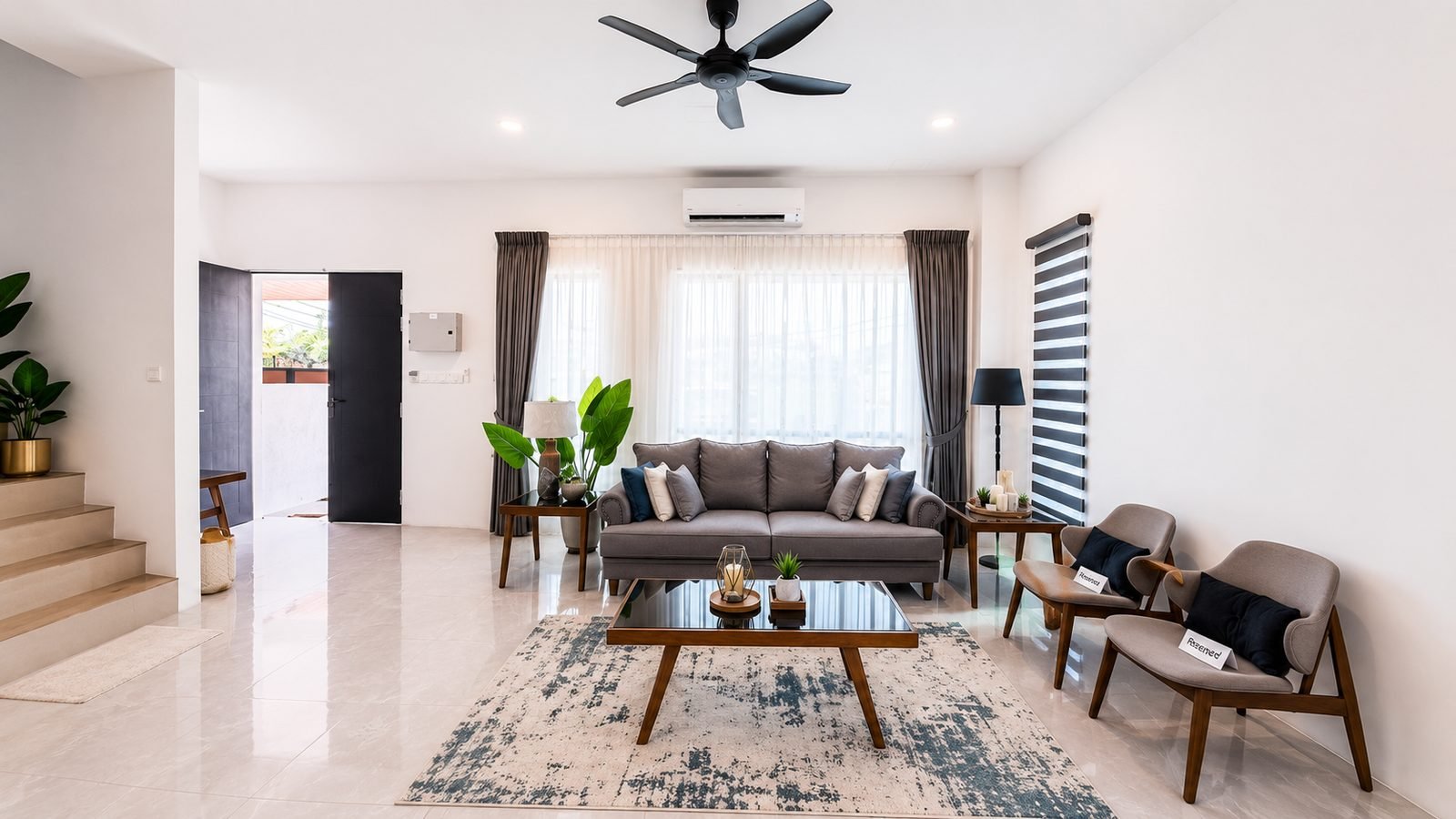 Living room seating area, Pulai Heights semi-detached show house