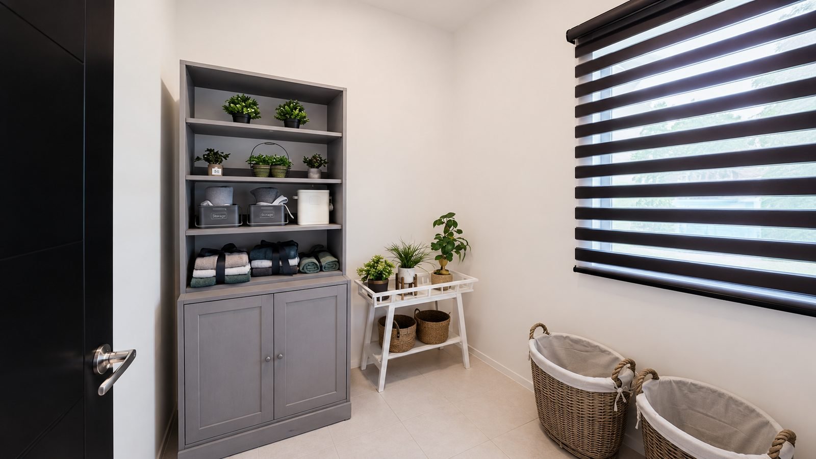Utility room fitted with storage, Pulai Heights semi-detached show house