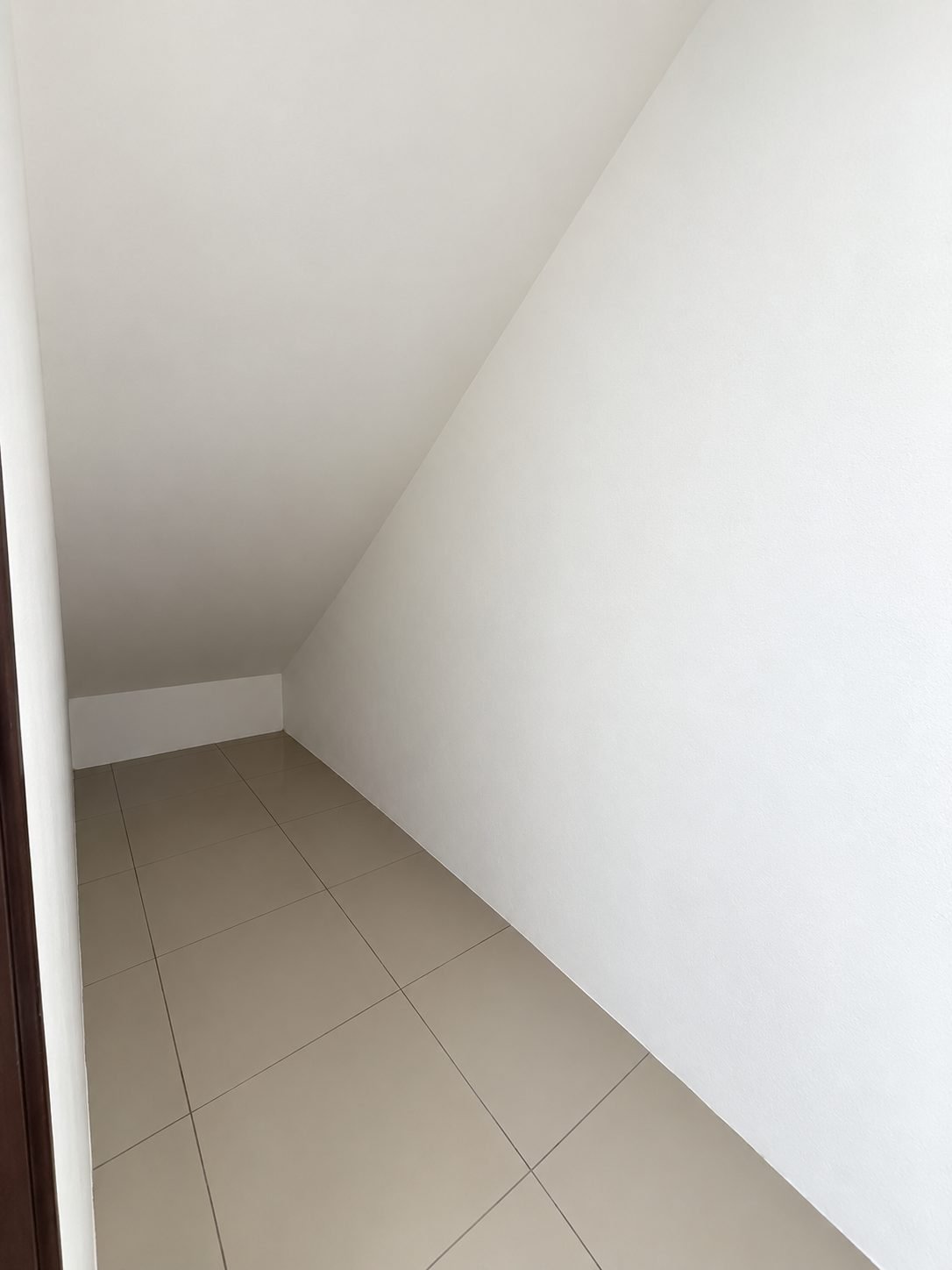 Space beneath the staircase, double-storey show house