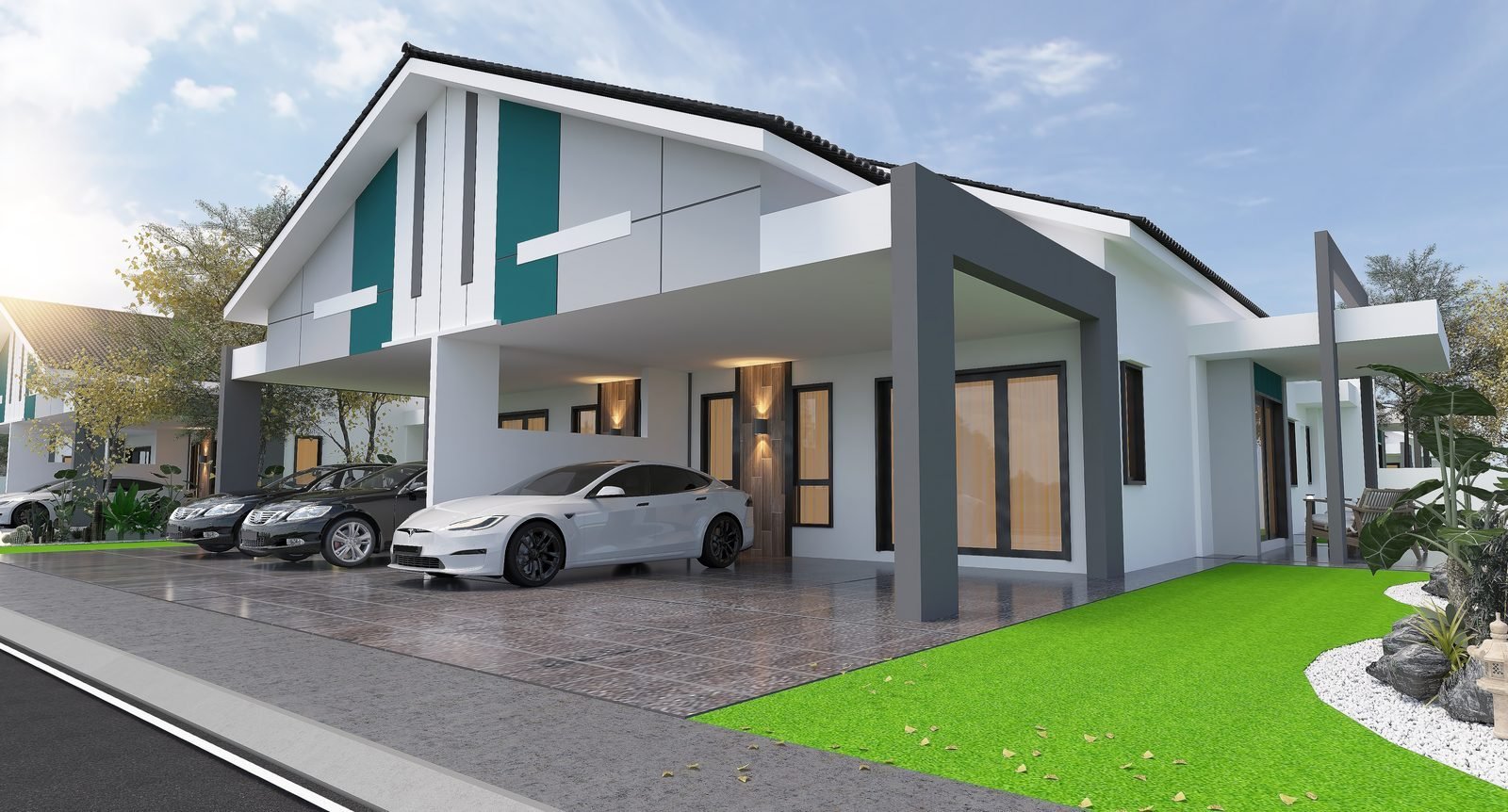Artist's impression of the cluster Semi-D homes at Rimbayu, Tanjung Rambutan