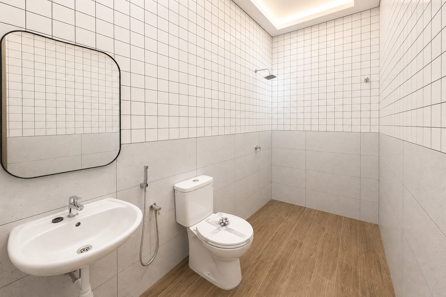 Second bathroom at the Rimbayu cluster Semi-D show house, Tanjung Rambutan