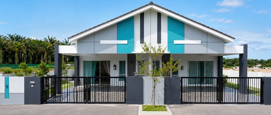 Rumah contoh berkembar kluster satu tingkat di Rimbayu, Tanjung Rambutan, Ipoh