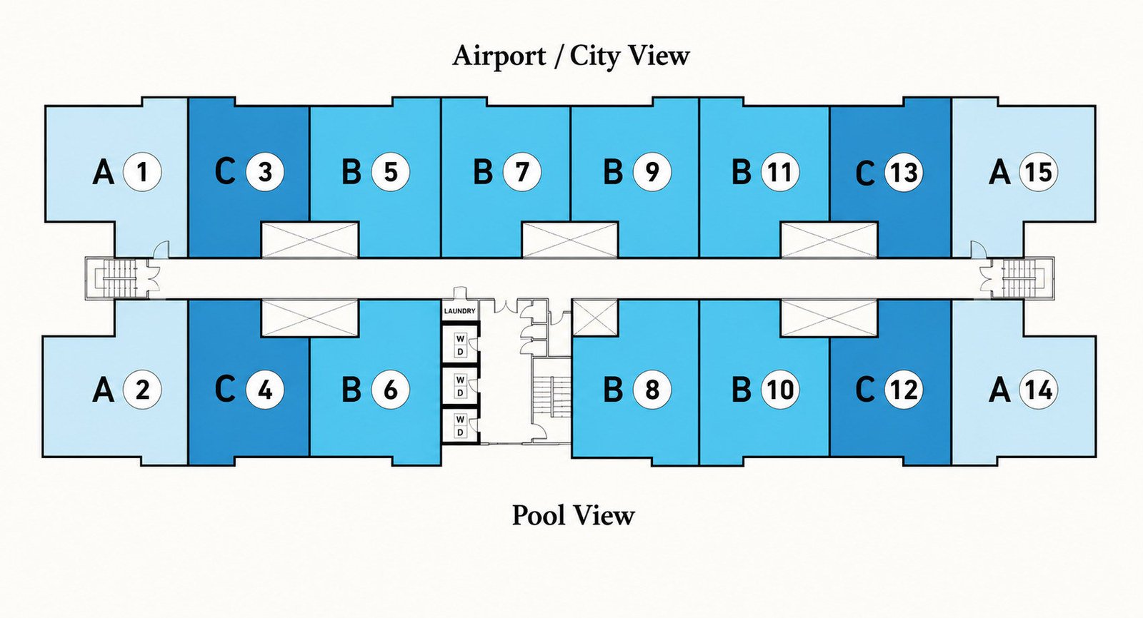 Typical floor layout plan, levels 2 to 25, Santorini @ Botani Ipoh