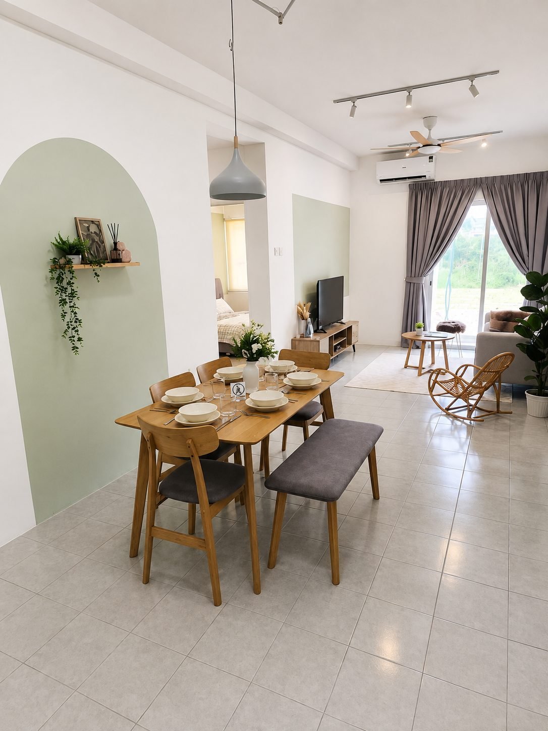 Living area of the Type C show unit at Santorini @ Botani, Ipoh