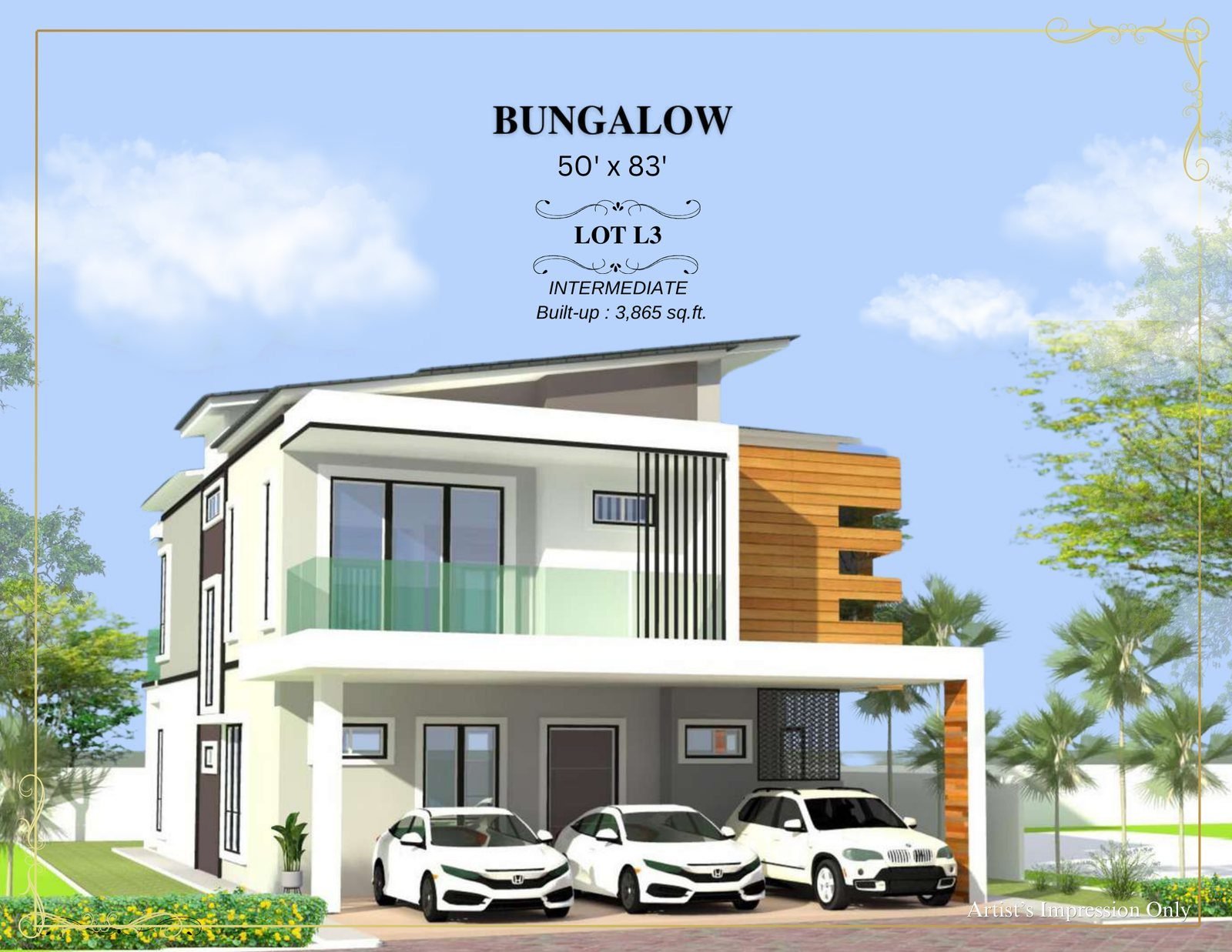 Artist's impression of Lot 3, the 3,865 sq ft bungalow at Thompson Prestige, Ipoh